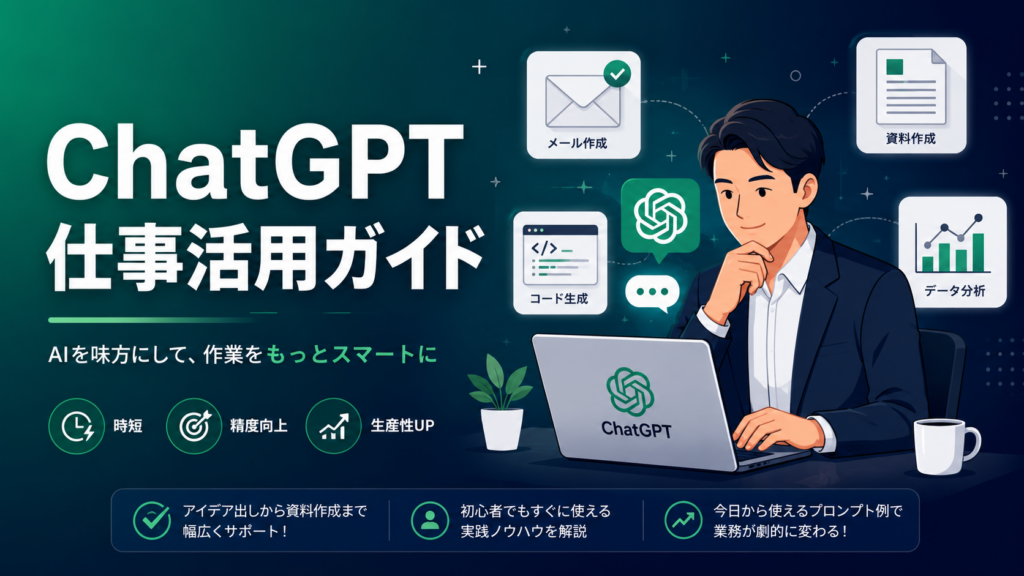 ChatGPT仕事での使い方【2026年版】会社員・フリーランスが今日から使える具体例15選